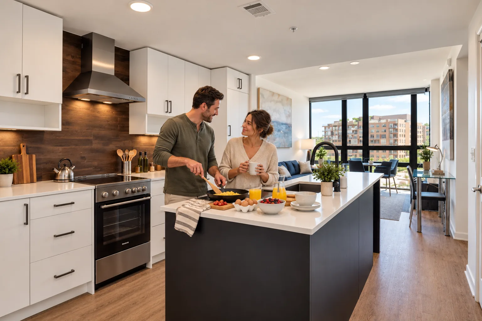 Kitchen in a Churchill Living furnished apartment